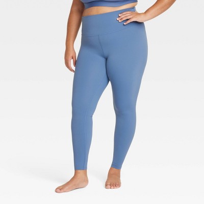 Women's Everyday Soft Ultra High-Rise Leggings - All In Motion™ Blue 3X: Moisture Wicking, Quick Drying, UPF 50+
