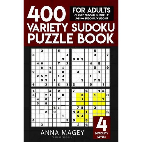 400 Variety Sudoku Puzzle Books For Adults By Anna Magey Paperback - 