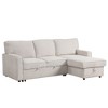 89" Upholstery L-Shaped Sectional Sleeper Sofa with Storage Chaise Lounge, USB Port, and Cup Holders - 4 of 4