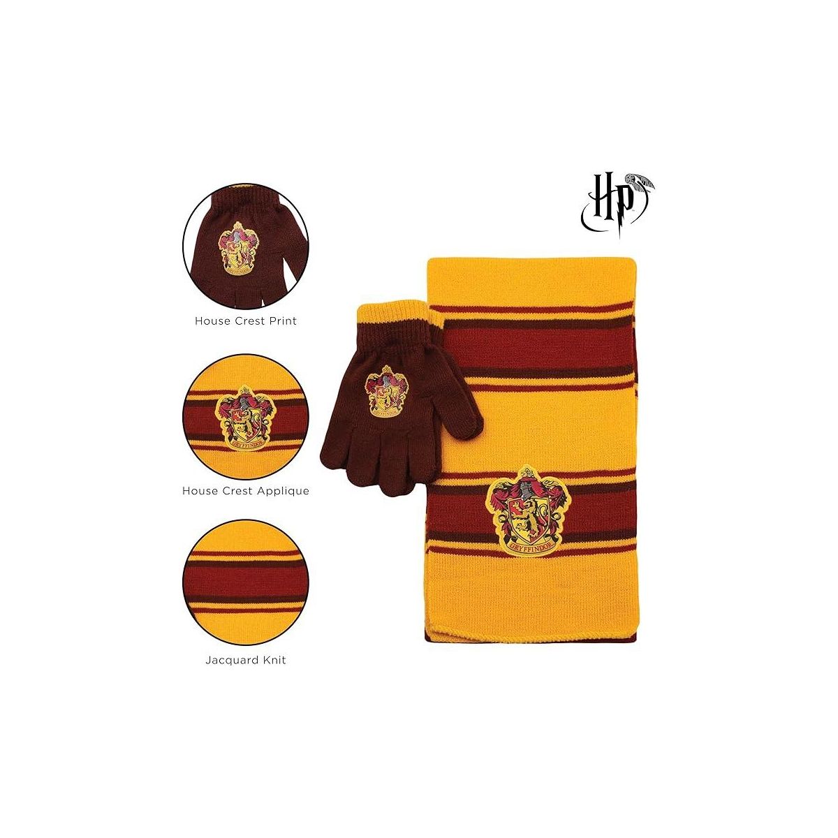 Harry Potter Kids Winter Hat Gloves Scarf Set for Boys and Girls, Winter Hat for Kids 4-14 Years - thumbnail 3