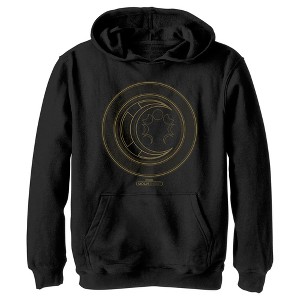 Boy's Marvel: Moon Knight Hieroglyphic Moon Phase Logo Pull Over Hoodie - 1 of 4