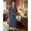 ADR Men's Robe, Plush Fleece Hooded Bathrobe Man, Long Warm Cozy Bath Robe Man - 2 of 4