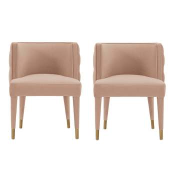 Set of 2 Maya Modern Tufted Velvet Upholstered Dining Chairs - Manhattan Comfort