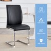 Akoasm 8-pieces Modern Dining Chair Study Chair With Arched Metal Silver Leg-Black - 3 of 4