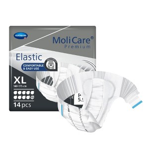 MoliCare Premium Incontinence Brief, 10D Heavy Absorbency, Unisex, XL, 14 Count, 1 Pack - 1 of 3