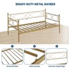 Coucheta Twin Daybed with Trundle, Metal Frame & Steel Slat Support, Multifunctional for Bedroom, Living Room, Guest Room - 3 of 4