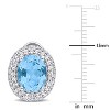 EVERLY JEWELRY | Sterling Silver 8 5/8 CT TGW Blue Topaz - Sky White Topaz Fashion Post Earrings - 2 of 4