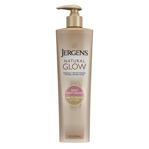 Jergens Natural Glow Daily Moisturizer, Self Tanner Lotion, Fair To Medium Tone, Sunless Tanning - 10 fl oz - image 1 of 4