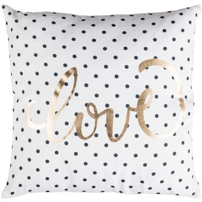 Spotted Love Pillow - Gold/Black/White - 20" x 20" - Safavieh