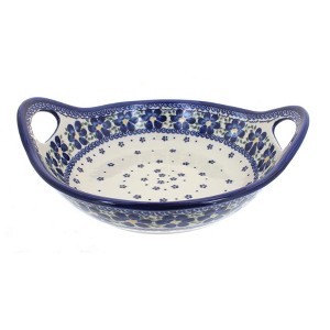 Blue Rose Polish Pottery 79 Vena Deep Bowl with Handles - 1 of 1