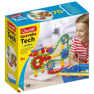 Quercetti: Georello Tech Toolbox - 130pc Gears Building Set, STEM Toy, Kids 5+ - 1 of 4
