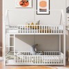PAGED Twin Size Loft Bed Wooden Bed Frame with 2 Drawers, 2 Shelves, Wardrobes and Storage Stairs for Bedroom - 2 of 4