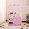 Whisen Kids Funnel 2 In 1 Pink Pretend Kitchen and Market Stal, Gift for Kids Age 3-8 - Pink - 3 of 4