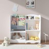 NicBex Kids Bookshelf– Anti-Rollover Storage Shelf, Bookcase with 3 Collapsible Fabric Drawers, Bookcase Display Stand, Toy Storage Organizer - 3 of 4