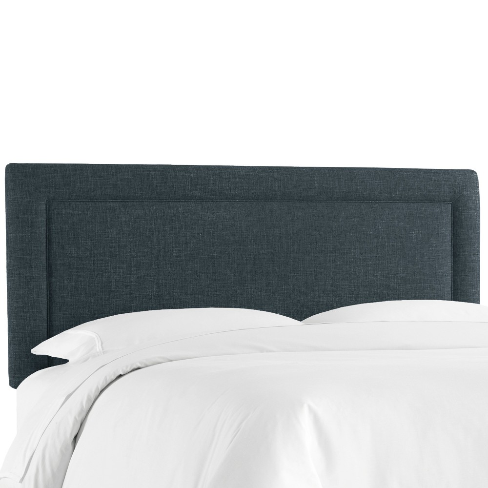 Photos - Bed Frame Skyline Furniture Twin Border Headboard Navy: Upholstered Pine Frame, Polyester Fill, Spot Clean