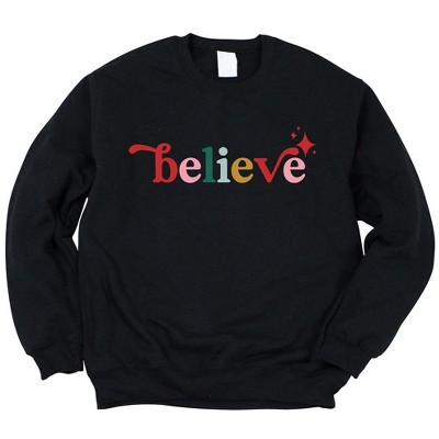 Simply Sage Market Women's Graphic Sweatshirt Believe Colorful