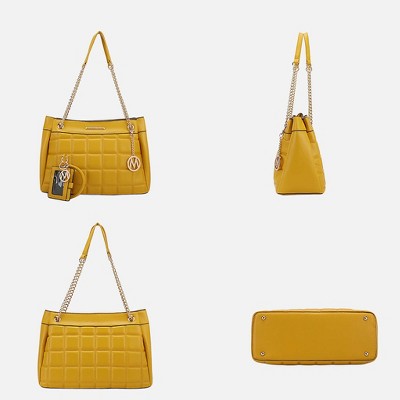 MKF Collection Shoulder Bag Quilted Set with Card Holder, Mabel | MKF Collection by Mia K - Taupe — фото 5