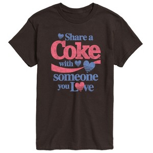 Men's - Coca-Cola - Share a Coke Hearts Short Sleeve Graphic T-Shirt - 1 of 3
