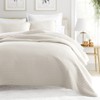 FIONECA Ultra Soft Microfiber Polyester Blend Striped Quilted All Season Quilt Set with Matching Pillow Shams Versatile Decor Friendly White - 2 of 4