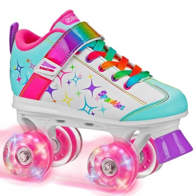 Roller Derby Sparkles Lighted Roller Skate Girls' - White 2 : Target