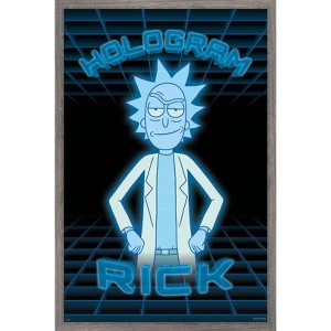 Trends International Rick And Morty - Hologram Rick Framed Wall Poster Prints - 1 of 4