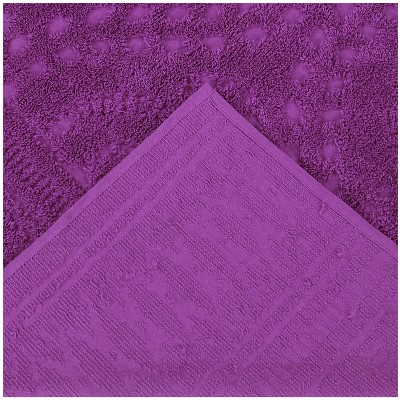 Plum Cotton Twin Bedspread with Tufted Design