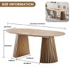 Extendable Oval MDF Wooden Dining Table, Multifunctional Dining Table for Dining Room or Living Room,Dining Table with Slatted Legs-Koiai - 4 of 4