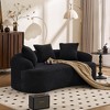 KWPZQEB Modern Loveseat Sofa for Living Room, Comfy Chenille Sofa with 3 Pillows, Curved-Shape Sofa Couch for Small Spaces, Bedroom - 2 of 4