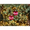 The Lakeside Collection Sets of 2 Red Sphere Ornaments - Noel - image 2 of 4