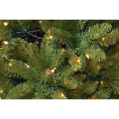 7.5ft Slim Kingswood Fir Pre-Lit Christmas Tree with Multicolor LED Lights