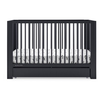 Image of Delta Children Cassie 4-in-1 Convertible Crib with Underdrawer - Greenguard Gold Certified - Midnight Gray