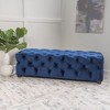 CAVINAS Modern Glam Velvet Button-Tufted Ottoman Bench, Upholstery Rectangle Ottoman, Accent Stools, Entryway Benches - 2 of 4