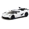 Koenigsegg Jesko Attack White Metallic with Tarmac Cards "Global64" Series 1/64 Diecast Model Car by Tarmac Works - 2 of 4