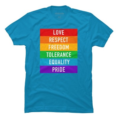 Adult Design By Humans Pride Rights Motto By PINHEAD66 T-Shirt