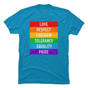 Adult Design By Humans Pride Rights Motto By PINHEAD66 T-Shirt - 1 of 2