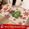 Door 32 inchx 48 inch Welcome Doormat Non Slip Tree Front Entryway Indoor Outdoor Washable Low Profile Floor Carpet Xmas - 2 of 4