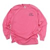 Simply Sage Market Embroidered I Closed My Book To Be Here Garment Dyed Long Sleeve - 2 of 4