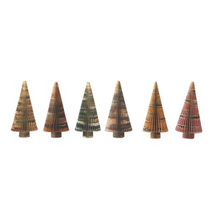 Storied Home 6-Piece Handmade Paper Folding Honeycomb Tree with Glitter, Gold - 1 of 1