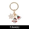 Unique Bargains Christmas Keychain Double Ring Zinc Alloy Multicolored 1 Pc - 2 of 3