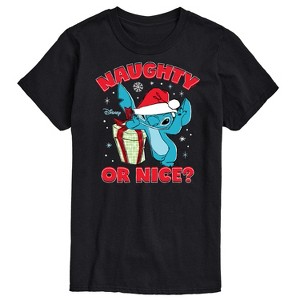Men's - Lilo and Stitch - Naughty Or Nice Short Sleeve Graphic T-Shirt - 1 of 4