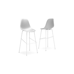 Signature Design by Ashley Furniture Forestead Tall Barstool, Set of 2, White - 1 of 4