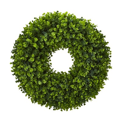 Nearly Natural 25” Eucalyptus Artificial Wreath