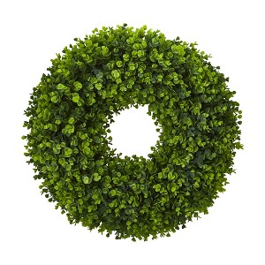 Nearly Natural 25” Eucalyptus Artificial Wreath - 1 of 2