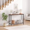 Whizmax Console Table, Sofa Tables Narrow Entryway Table with Glass Shelf and Metal Frame for Living Room, Foyer, Bedroom - 4 of 4