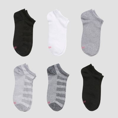 Hanes Premium Girls' 6pk Super Soft Ankle Athletic Socks - Colors May Vary S