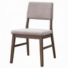 Royal Hampton Dining Side Chair Set of 2, Beige Corduroy Cushion, Walnut Brown - 3 of 4