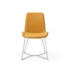 HomeStock 44 in.  White Faux Leather Dining Chair Set of 1 for a ideal trendy elegant dining experience - 2 of 3