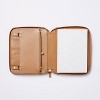 Zipper Tech Case with Pockets and 60 Page 0.3" Rule Notebook Brown - Threshold™ - image 3 of 4