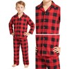INSPIRE CHIC Men's Sleepwear Long Sleeve Button Down Plaid Family Pajamas Set - 4 of 4