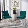 Fanlia Side Chair - ACH6207A - Set of 2 - Emerald/Gold - Safavieh - 2 of 4